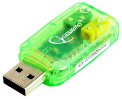 Перехідник GEMBIRD USB 2.0 - Audio 3.5мм jack (SC-USB-01) SC-USB-01 фото