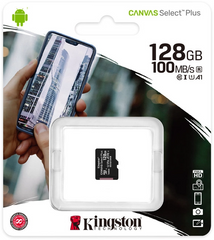 Карта пам'яті 128GB Kingston microSDXC Canvas Select Plus Class 10 UHS-I 100R A1 SDCS2/128GBSP фото