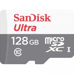 Карта пам'яті 128GB SanDisk microSDXC UHS-I Class 10 + SD adapter SDSQUNS-128G-GN6TA фото