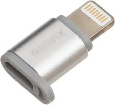 Перехідник Micro USB-Lightning Remax Visual RA-USB2 - Silver 119586      фото