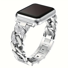 Ремінець Metal Diamonds Apple Watch 38/40/41 mm, Silver 121538      фото