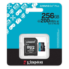 Карта пам'яті 256GB Kingston microSDXC Canvas Go! Plus Class 10 A2 V30 (R200MB/s) + SD adapter 124578      фото