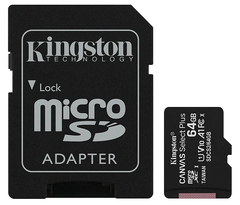 Карта пам'яті 64GB Kingston microSDXC Canvas Class 10 UHS-1 А1+SD adapter 101816      фото