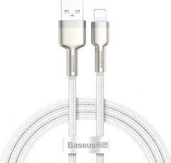 Кабель Lightning Baseus Cafule Metal 2,4A / 1m. - White 119361      фото